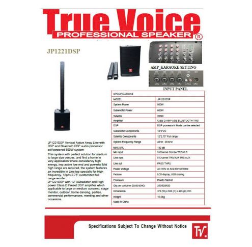 Hệ thống loa cột array JP1221DSP
