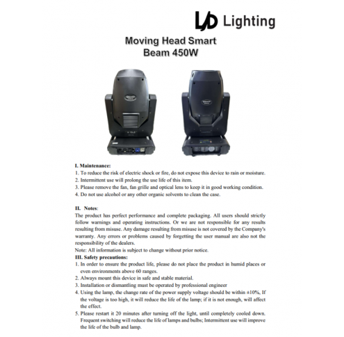 ĐÈN MOVING HEAD SMART BEAM 450W