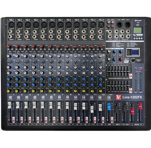 Bàn trộn âm liền bộ Effects, EQ+ thùng đựng Live-1202FX