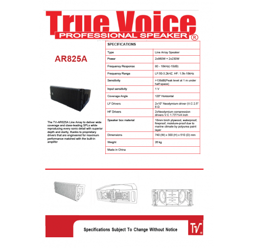 Line Array TV AR825A